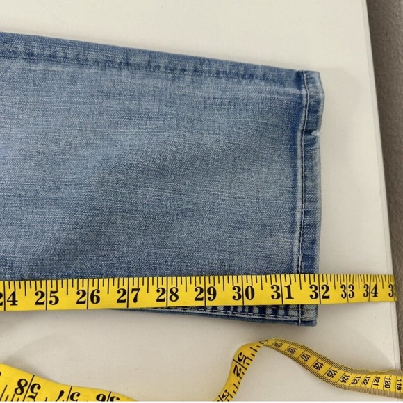 Buckle BKE Mens Jeans size 34 Long Jake Blue Straight Leg Casual Thick Stitch - Picture 13 of 14